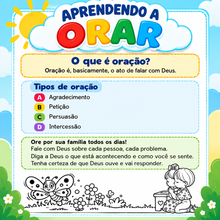 Aprendendo a Orar_ Atividade Infantil